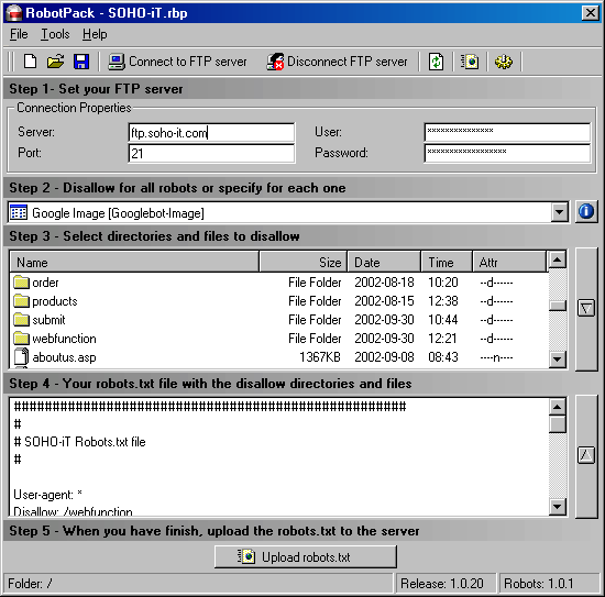 RobotPack Screenshot